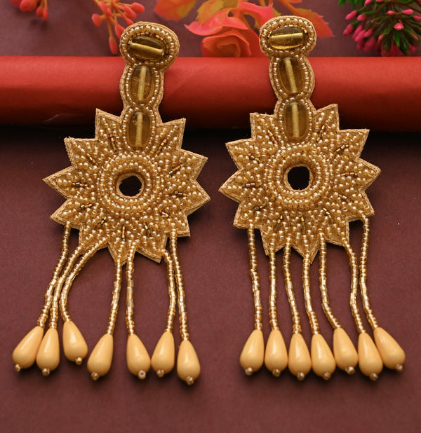 Long Handmade Beaded Earrings