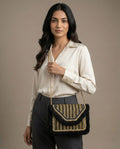 Black Bag With Golden Beads