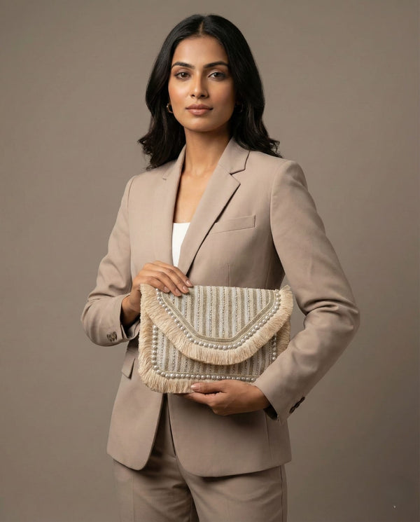 Buy Meraki Embroidered Envelope Clutch