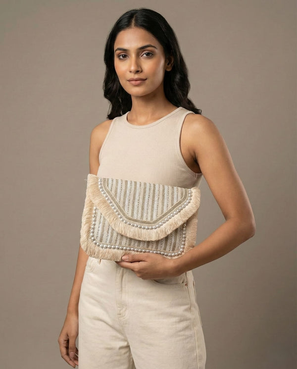 Buy Meraki Embroidered Envelope Clutch