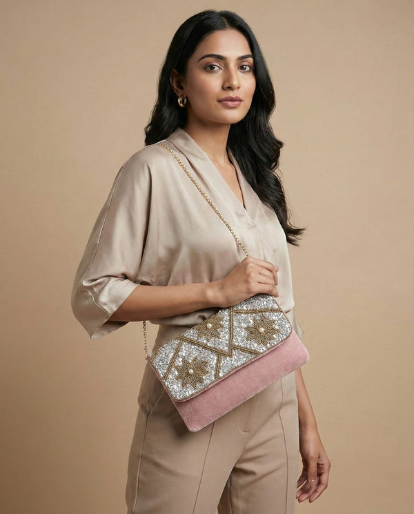 Buy Embellished Handmade Beads Bag