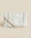 White Stitch Geometric Canvas Sling Bag