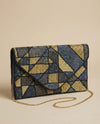 Meraki Beaded Geometric Canvas Sling Bag