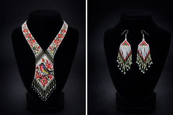 Bird Design Handmade Beads Necklace