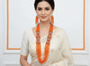 Orange Color Beaded Necklace