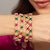Elegant Gold Bangles With Multicolor Stones