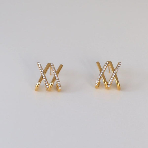 Criss Cross Statement Earrings