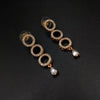 Elegant Rose Gold Plated Round Shape Earrings