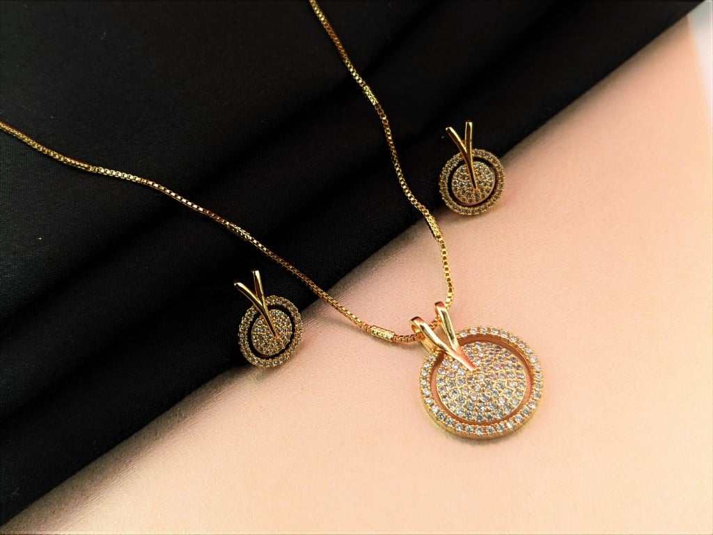 Statement AD Stones Pendant Sets