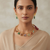 Seven Stones Brass Necklace Set