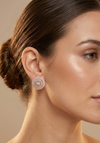 Gold Plated Flower Stud Earrings for Women/Girls