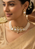 Meraki Stylish White Kundan Choker Set with Earring Necklace for Women & Girls Suitable for all Occasions