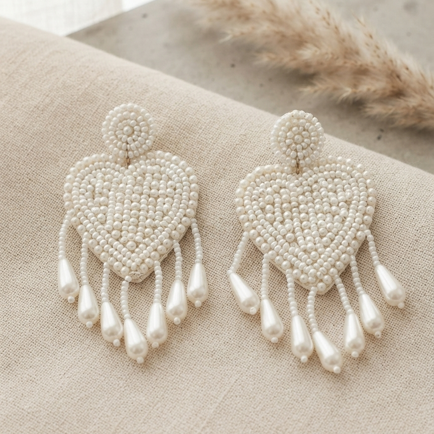 Heart shaped Handmade Earrings