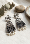 Elephant shape silver replica Earrings