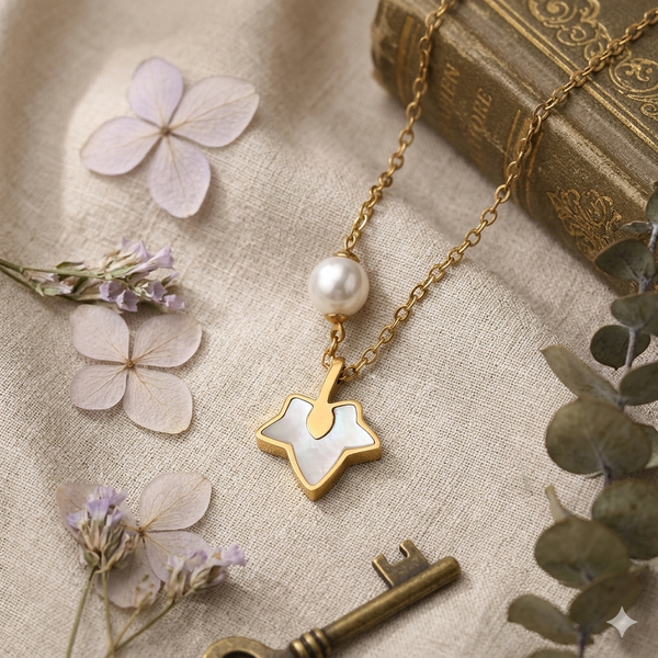 Silver Shine Gold Charm Lightning Pendant Chain