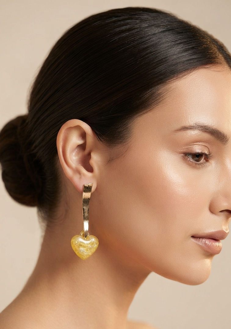 Heart Drop Chic Earrings