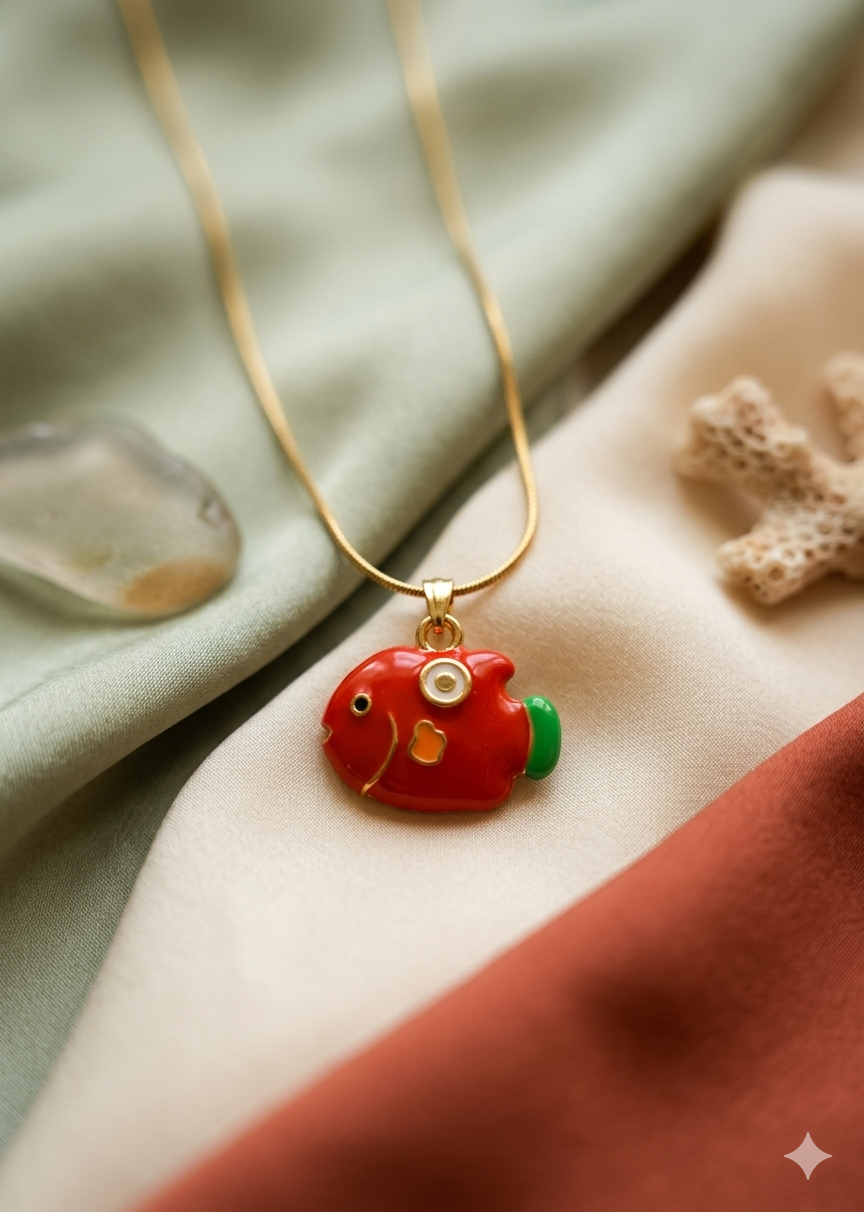 fish Design Pendant Chain