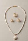 Traditional Pearl Pendant Set With Ring