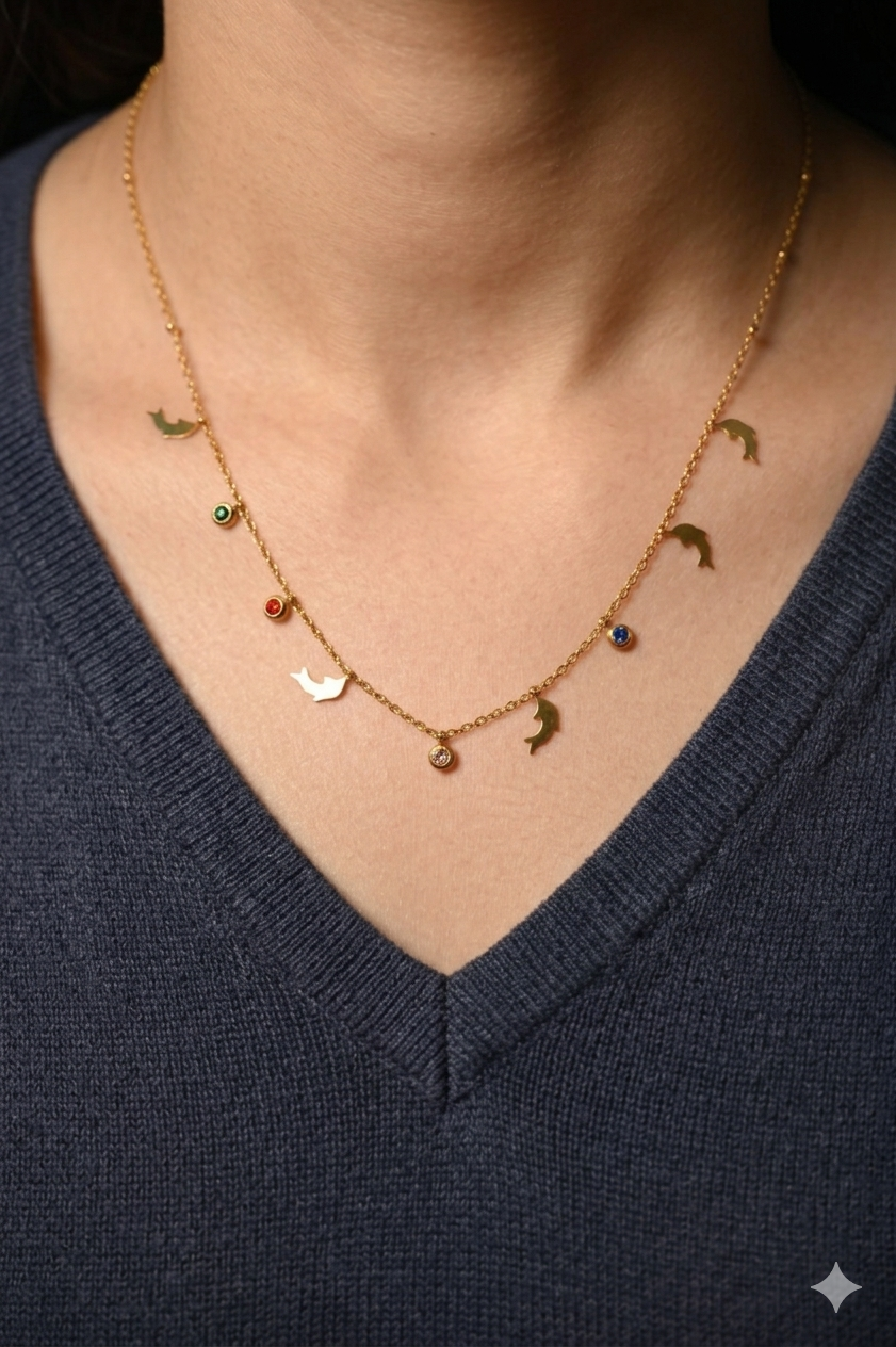 Dolphin Multicolor Necklace