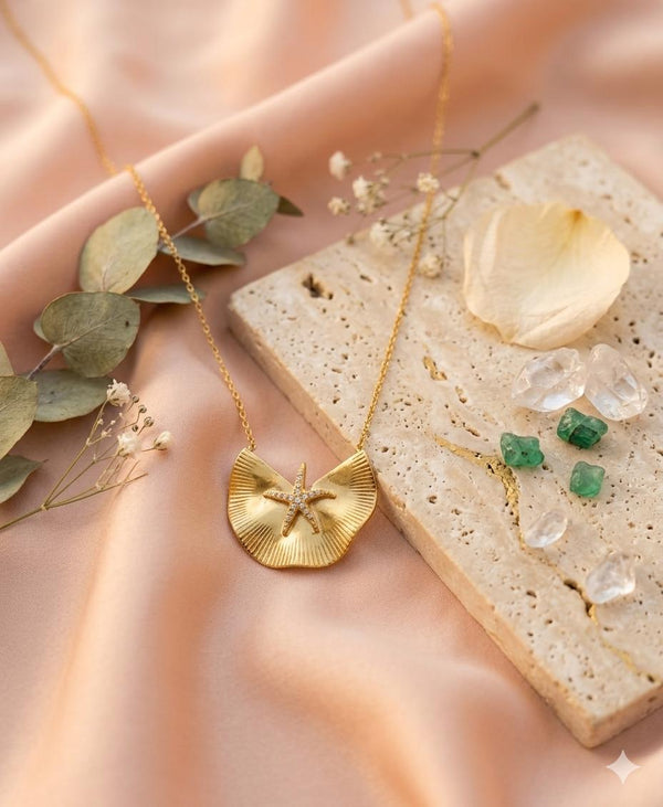 Floral Flourish Gold Plated Pendant Chain