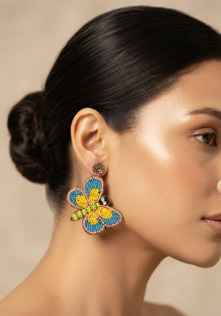 Butterfly Beads Quirky Earrings