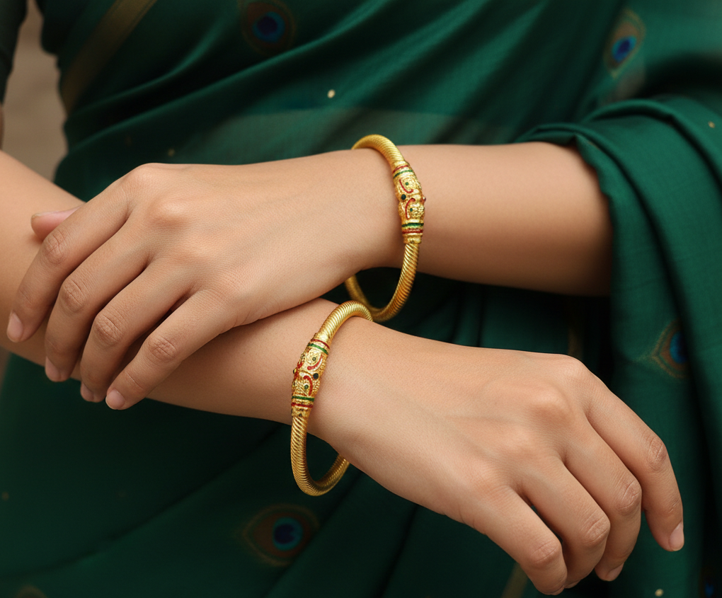 Fancy Elephant Face Kada Bangle for Dailywear