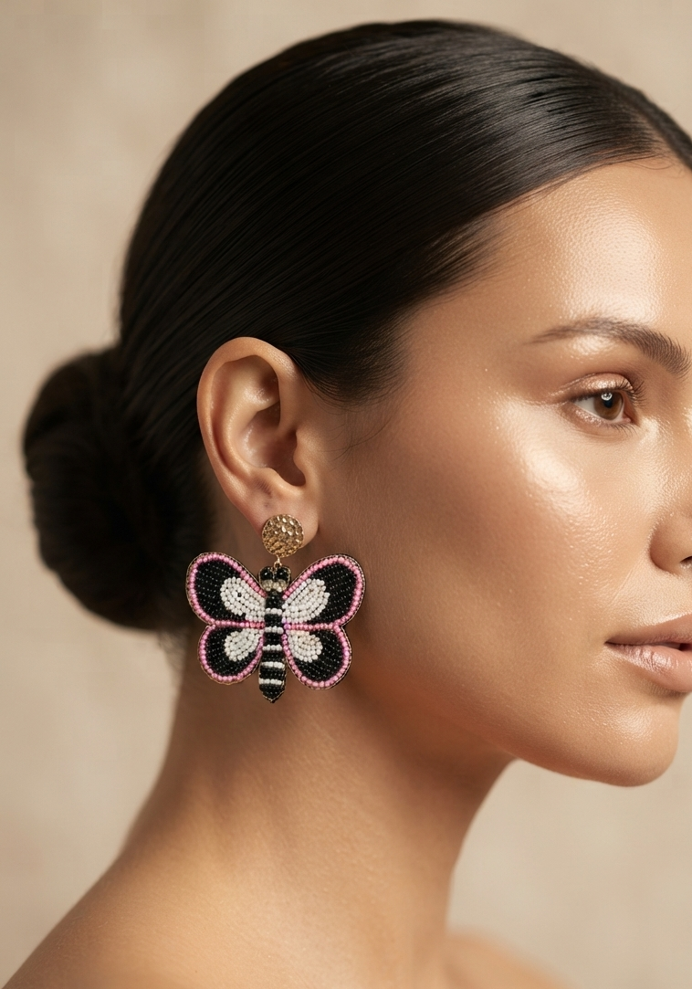 Butterfly Beads Quirky Earrings
