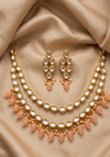 Meraki Gold Plated Kundan Necklace Set