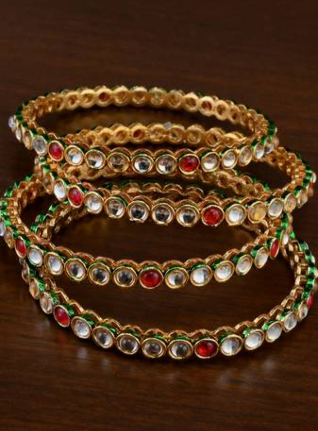 Multicolor Stones four Bangles For Women