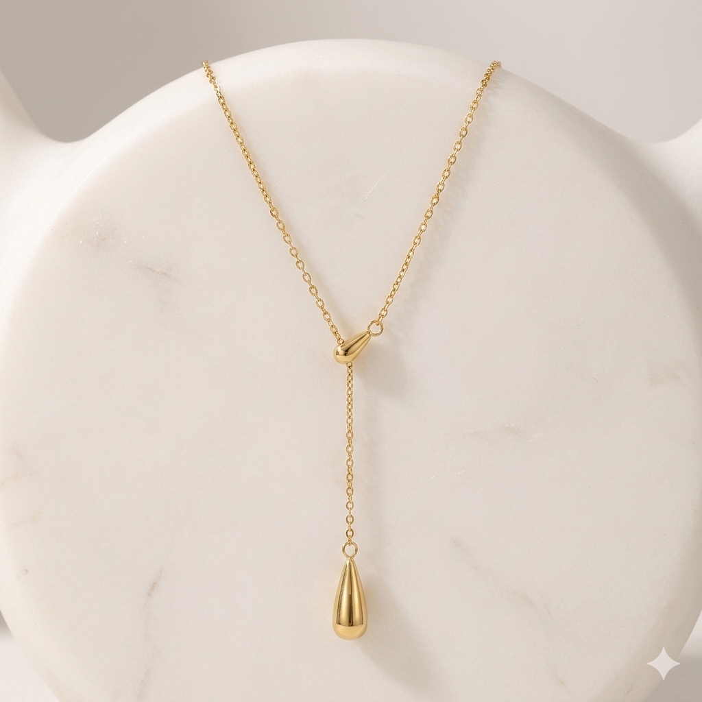 Anti-Tarnish Water Drop Pendant