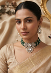 Mirror Work Choker Set with Pearls