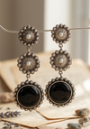 Meraki Oxidized Stone Earring