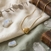 Heart Drop Gold Pendant Necklace
