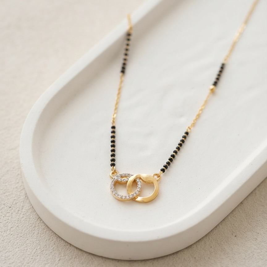 Double Circle Diamond Mangalsutra