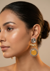 Cow Design Replica Earrings with Monalisa Stone