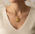 Anti-Tarnish Sun Design Pendant Chain