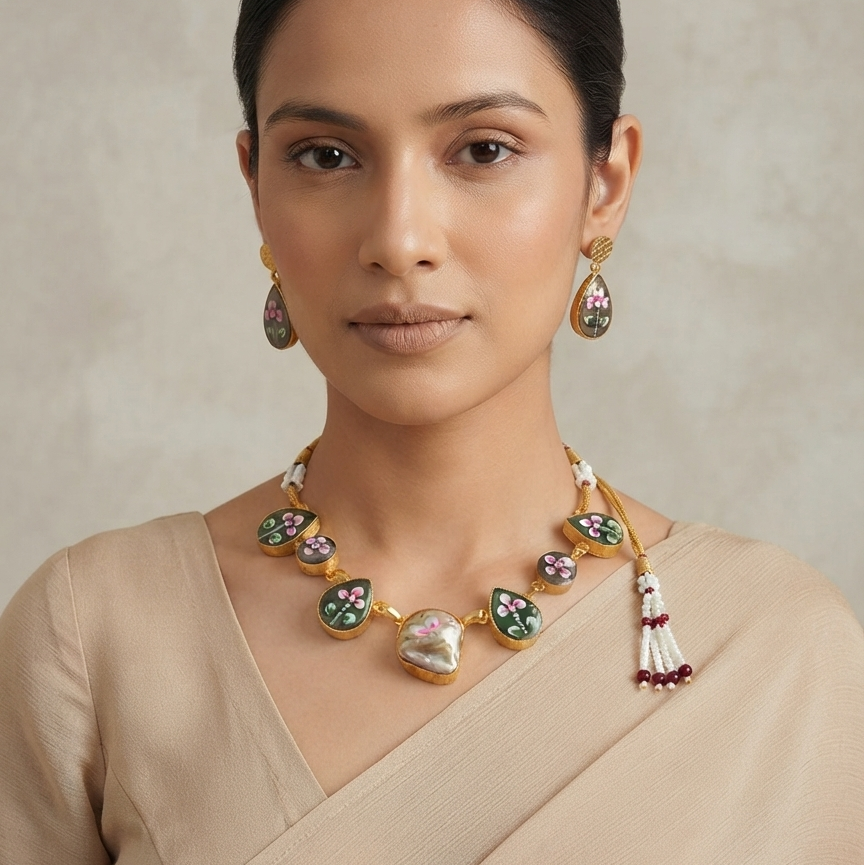Handcrafted Traditional Meenakari Choker Set