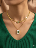 Anti-Tarnish Double Chain Pendant