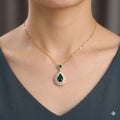 Crystal Emerald Water Drop Pendant