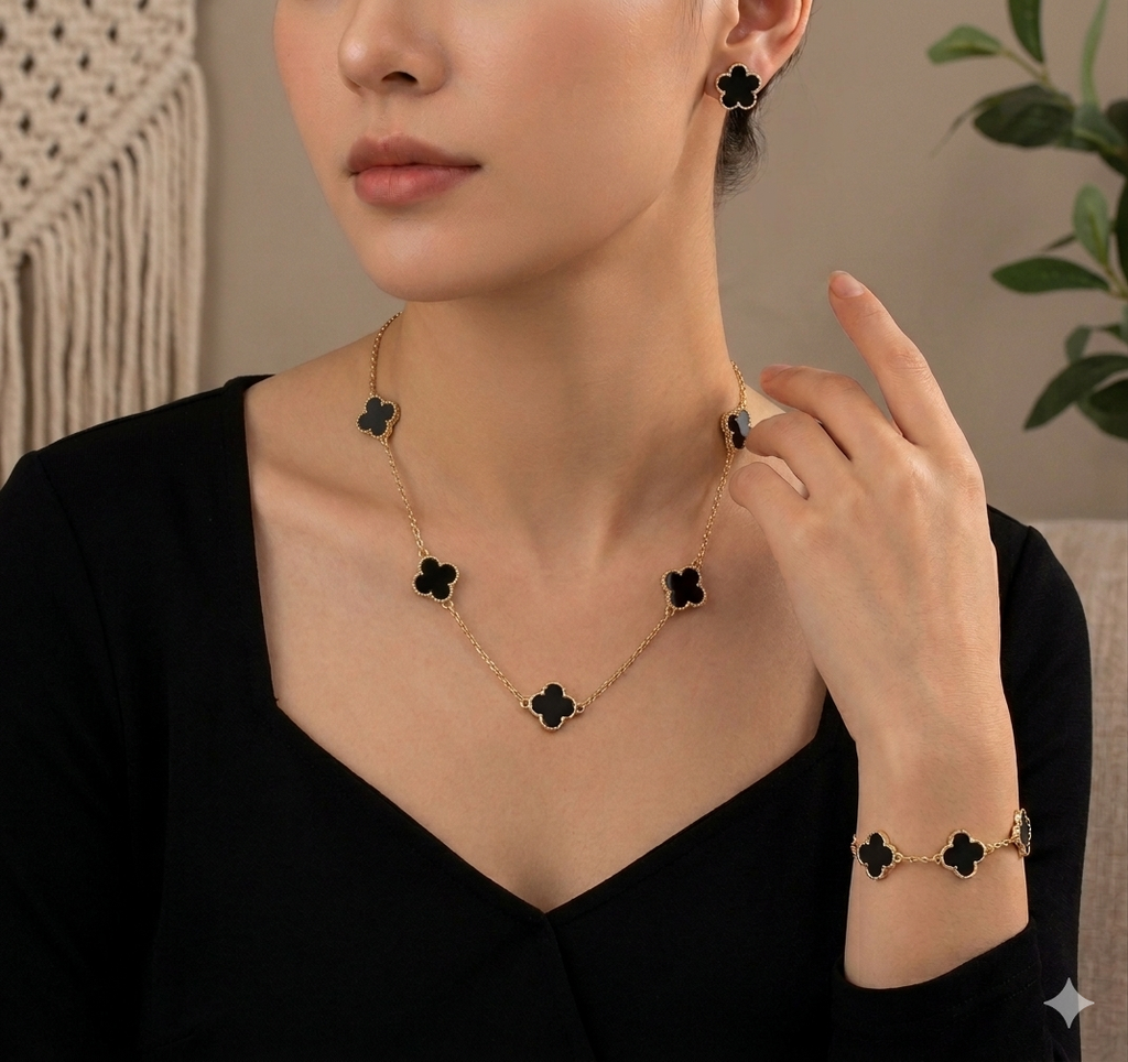 Black Clover Design Pendant Set