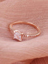 Rose Gold Classic Square Ring