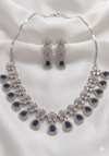 Meraki Beautiful Floral Design AD Necklace Set