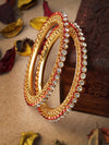 Meenakari Gold Plated Kundan Stone Bangles Set