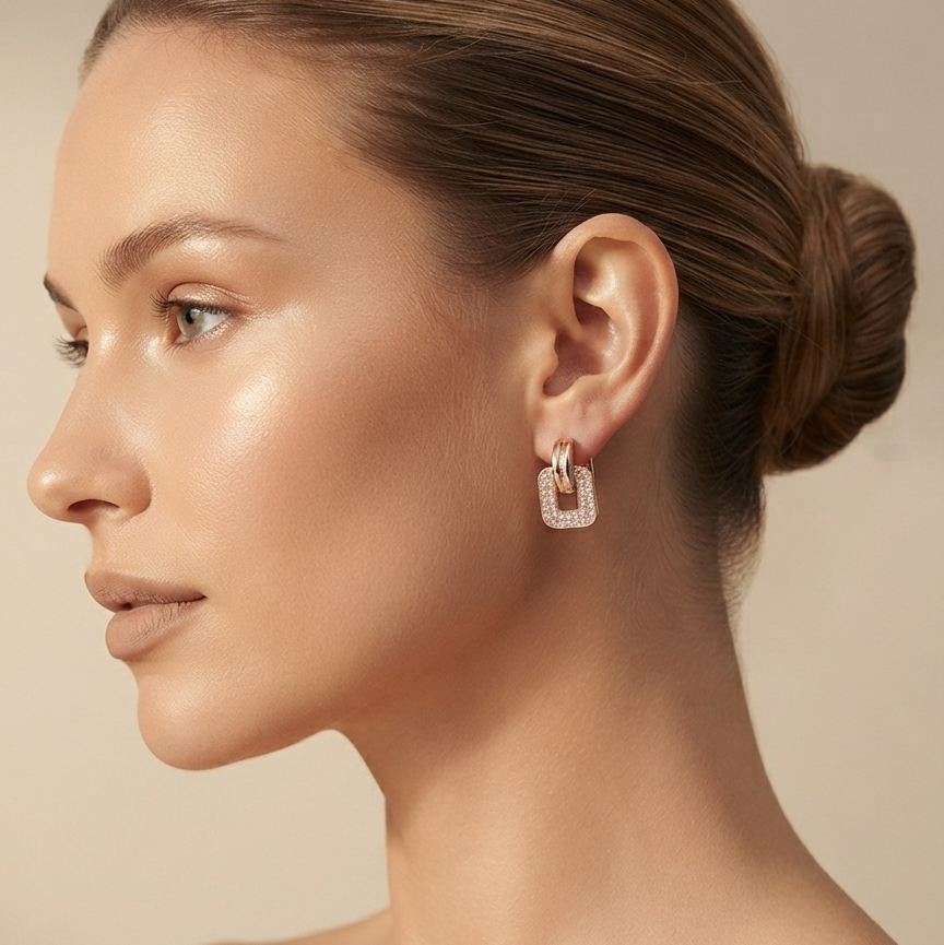 Rose Gold Hoop Earrings