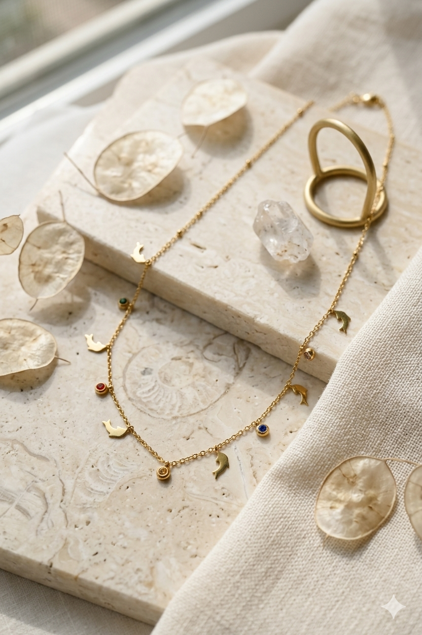 Dolphin Multicolor Necklace