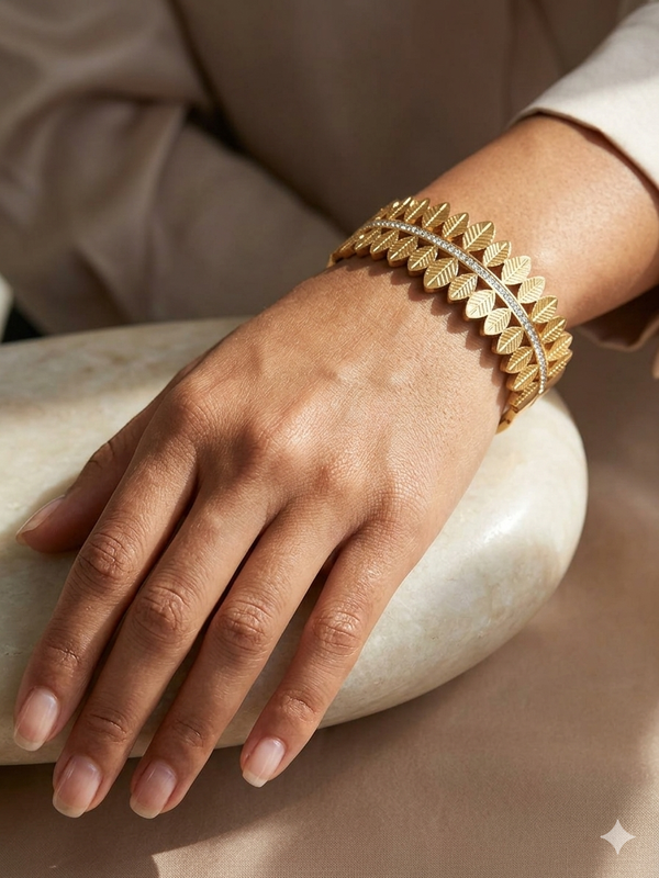 Leaf Style Anti Tarnish Bracelet