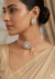Meraki AD Stone Kundan Choker Set with Small Beads
