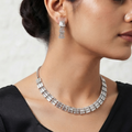 CZ White Necklace set