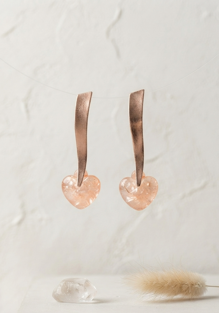 Heart Drop Chic Earrings