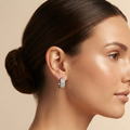 Silver Frosty Style Earrings